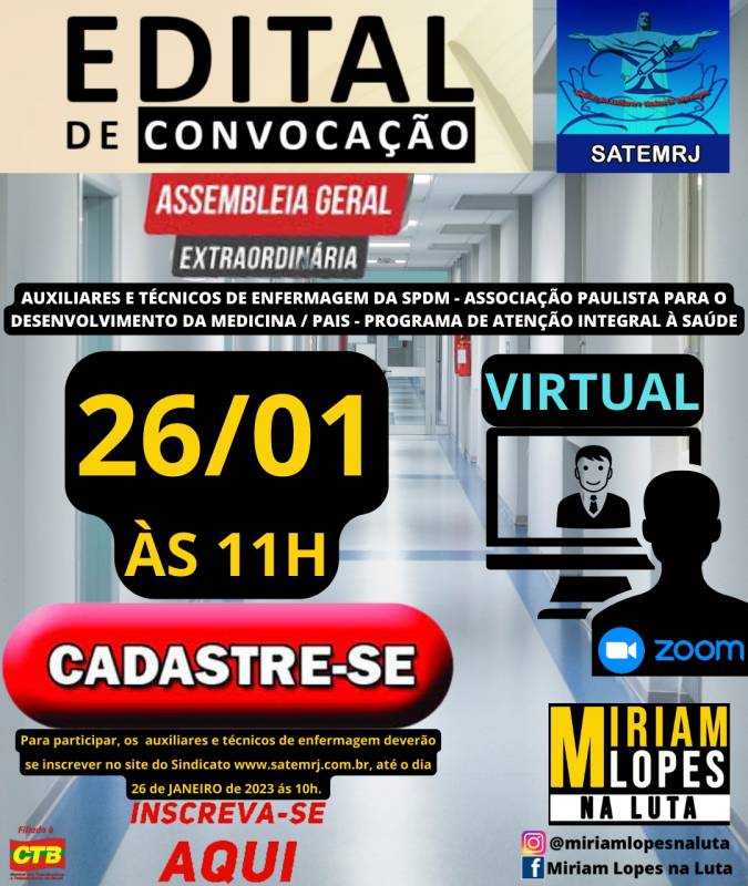 Satemrj – Sindicato Dos Auxiliares E Técnicos De Enfermagem Do